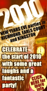 Celebrate New Years Eve with our special comedy parties